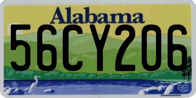 AL license plate 56CY206