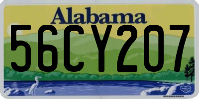 AL license plate 56CY207