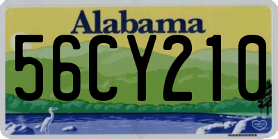 AL license plate 56CY210