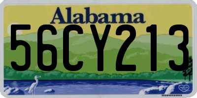 AL license plate 56CY213