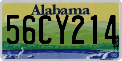 AL license plate 56CY214