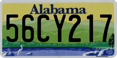 AL license plate 56CY217