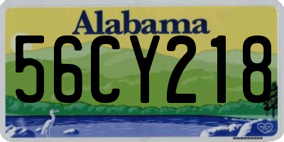AL license plate 56CY218