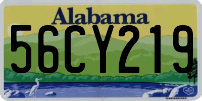 AL license plate 56CY219