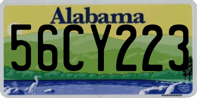 AL license plate 56CY223