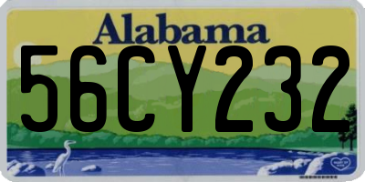 AL license plate 56CY232
