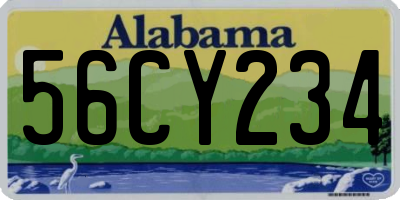 AL license plate 56CY234