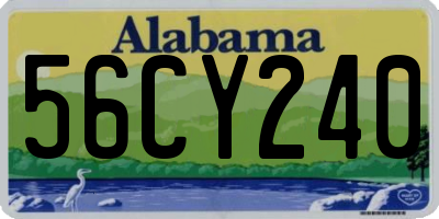 AL license plate 56CY240