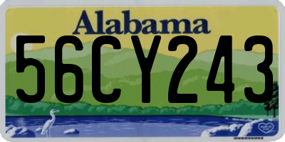 AL license plate 56CY243
