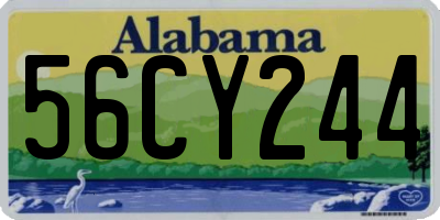 AL license plate 56CY244