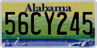 AL license plate 56CY245