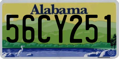 AL license plate 56CY251