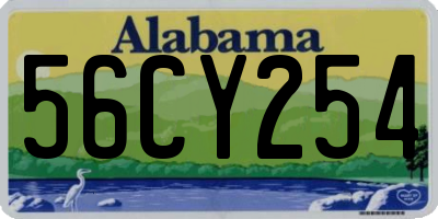 AL license plate 56CY254