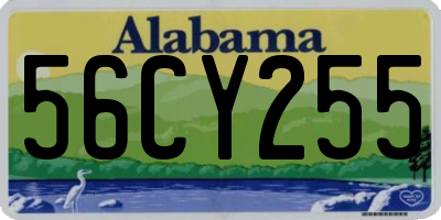 AL license plate 56CY255