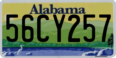 AL license plate 56CY257