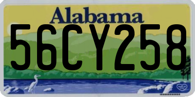 AL license plate 56CY258