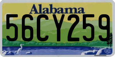 AL license plate 56CY259