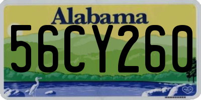 AL license plate 56CY260