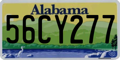 AL license plate 56CY277