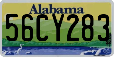 AL license plate 56CY283