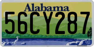 AL license plate 56CY287