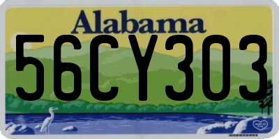AL license plate 56CY303