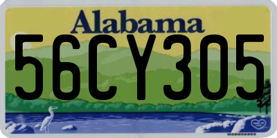 AL license plate 56CY305