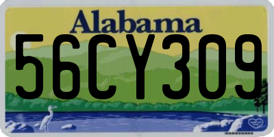 AL license plate 56CY309