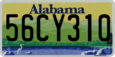 AL license plate 56CY310