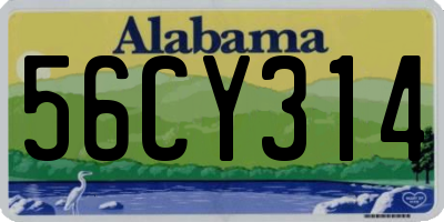 AL license plate 56CY314