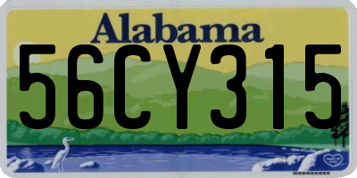 AL license plate 56CY315