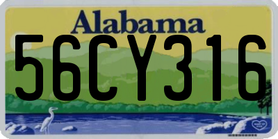 AL license plate 56CY316