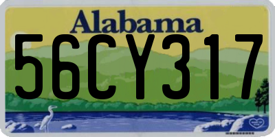 AL license plate 56CY317