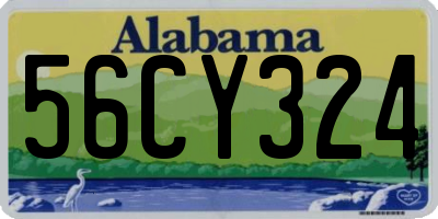 AL license plate 56CY324