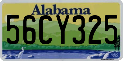 AL license plate 56CY325
