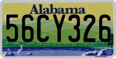 AL license plate 56CY326