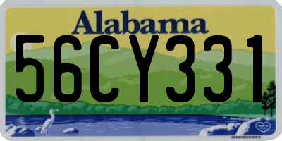 AL license plate 56CY331