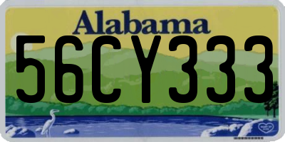 AL license plate 56CY333