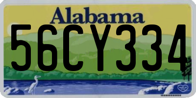 AL license plate 56CY334