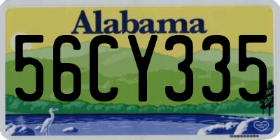 AL license plate 56CY335