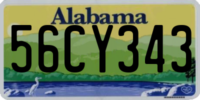 AL license plate 56CY343