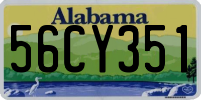 AL license plate 56CY351