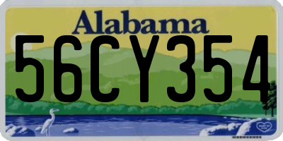 AL license plate 56CY354
