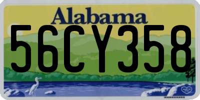 AL license plate 56CY358