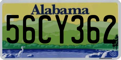 AL license plate 56CY362