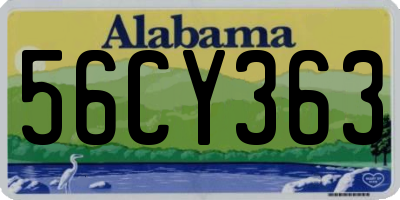 AL license plate 56CY363