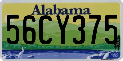 AL license plate 56CY375