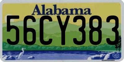 AL license plate 56CY383