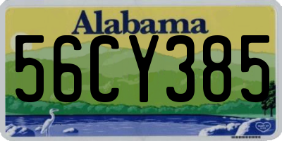 AL license plate 56CY385