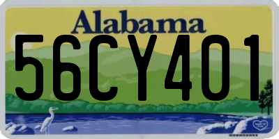 AL license plate 56CY401